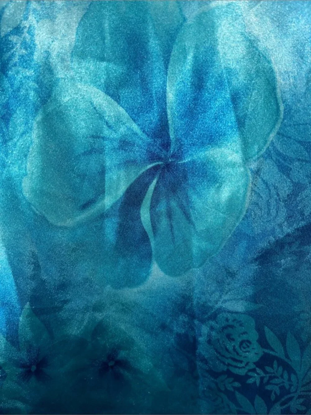 Secret Treasures Teal Floral Satin Slip
